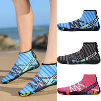 Chaussures aquatiques personnalisées pour femmes, légères et de haute qualité, en caoutchouc souple, idéales pour la natation et les activités de plein air estivales, avec fermeture éclair.