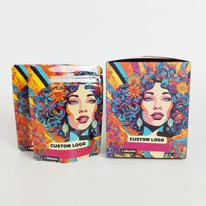 Custom Printed Food Grade Candy <b>Zip</b> Lock Standing <b>Pouch</b> Packaging Gram Mylar Bags with Holographic Effect - Product Image 2