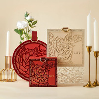 Boîte cadeau de luxe pour la Saint-Valentin, la fête des mères, les mariages, les demoiselles d'honneur, boîte magnétique carrée ronde en velours gaufré avec rose