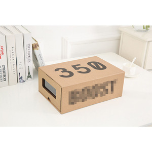 Ngăn kéo giày các tông lưu trữ hộp giấy kraft hộp giày <span class=keywords><strong>PVC</strong></span> cửa sổ giày bao bì Hộp ngăn kéo - Product Image 3