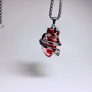 Pendentif de style niche classique chrétien gothique Halloween avec motif cœur pour hommes et femmes en acier inoxydable - Product Image 4