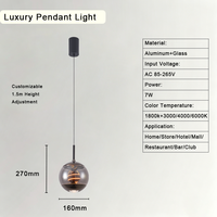 Lampe suspendue design en verre de luxe pour salle à manger et bar, lampe suspendue créative pour chevet de chambre à coucher