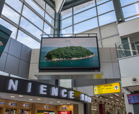 Écran LED publicitaire pour ascenseur d'aéroport P1.86, mur vidéo fixe avec affichage animé, panneau d'affichage à plat, marge d'erreur de 1,8 mm, mur publicitaire