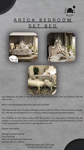 Construction solide Look élégant Arica ensemble de chambre à coucher cadre King convient à la location haut de gamme ou maisons personnelles en bois d'acajou - Product Image 6