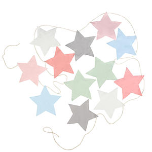 <span class=keywords><strong>Guirlande</strong></span> banderoles de fête prénatale en <span class=keywords><strong>tissu</strong></span> de coton, drapeaux d'étoiles, pour mariage, anniversaire, Festival, de réception, cadeaux pour bébé - Product Image 4