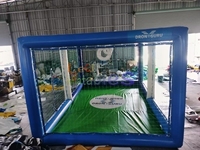 Arène de football gonflable robuste pour l'entraînement des drones, grande arène de football gonflable pour drones avec filet de sécurité pour compétition en extérieur