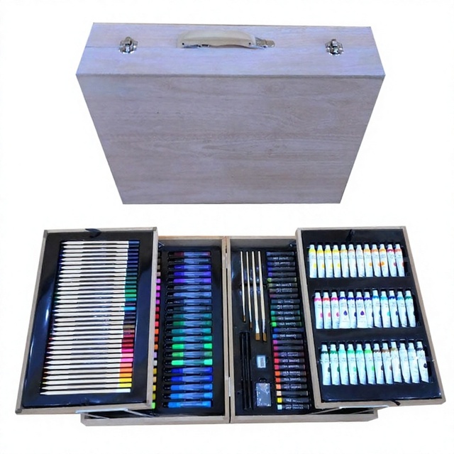 174 Pcs Kids Art & Painting Set Watercolor Paint Kit Drawing Supplies Boxed