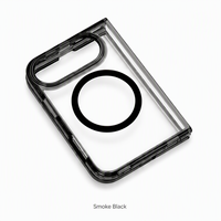 Étui magnétique intégré pour iPhone Duo Fold, hybride, dos transparent en acrylique, coque rigide en PC, impression de logo personnalisée, vente en gros