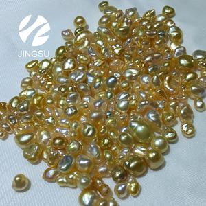 รูปร่างที่แตกต่างกันของสีทองธรรมชาติทะเลใต้ Keshi ไข่มุกหลวม - Product Image 5