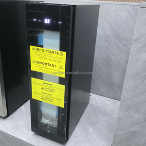 Enfriador de Vino Eléctrico Compacto de <span class=keywords><strong>12</strong></span> <span class=keywords><strong>Botellas</strong></span>, Alto de 830 mm (32.68 Pulgadas), para Vino Tinto y Blanco, con Estantes de Madera de Haya, Independiente y Ecológico - Product Image 3