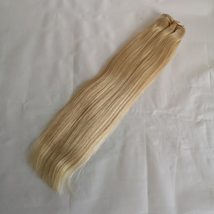 High Quality 22# Blonde Color Straight 100% Indian Human Hair <strong>Weave</strong> 10A Grade Tangle-Free Shedding-Free Machine Double Weft - Product Image 4