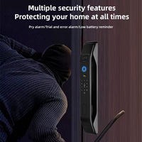 Cerradura Inteligente para Puerta KERUI con WiFi, Compatible con Tuya, Reconocimiento Facial 3D/Huella Digital/Contraseña/Llave/Tarjeta, Cerradura de Seguridad para el Hogar, Grado C