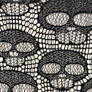 قماش دانتيل أسود عالي الجودة من النايلون بتصميم جمجمة لعيد الهالوين لأزياء المسرح LT21181 - Product Image 3