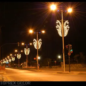 टॉप्रेक्स सजावट छुट्टी मॉडलिंग बाहरी क्रिसमस प्रकाश के लिए सड़क क्रिसमस लाइट फ्लैग पोल आउटडोर 7 मीटर