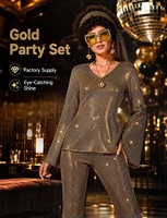 Costume de disco Ragelion pour femmes, années 60 et 70, kit de fête d'Halloween avec haut, pantalon et accessoires, matière polyester, taille adulte