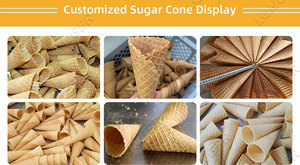 Giá Thương Mại Tự Động Cán <span class=keywords><strong>Icecream</strong></span> Waffle <span class=keywords><strong>Cone</strong></span> Biscuit Maker Máy Làm Baking Đường Ice Cream <span class=keywords><strong>Cone</strong></span> Máy Để Bán - Product Image 6