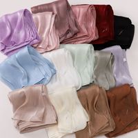 Hijab en Organza Premium avec Strass Scintillants Thermocollés, Écharpe en Satin Doux et Brillant, Long Châle Musulman, Voile Islamique Élégant