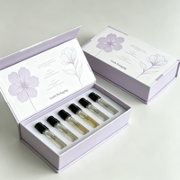 Boîte d'emballage de luxe pour kit d'échantillons de parfum 2 ML, avec logo personnalisé, couvercle magnétique et insert en EVA