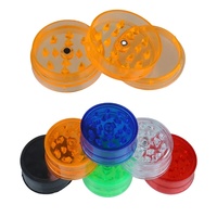 Broyeur à tabac portable 3 couches 60mm en plastique pour fumer Broyeur en plastique à vapeur d'herbes en gros