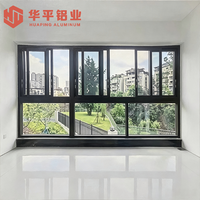 Fenêtre coulissante en alliage d'aluminium finition mate avec un aspect moderne élégant pour la décoration extérieure de villas de luxe