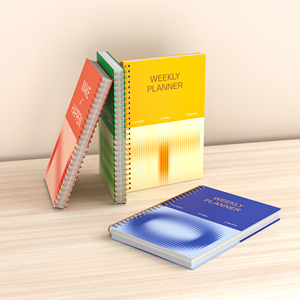 Cá nhân xoắn ốc máy tính xách tay số lượng lớn tùy chỉnh logo & trang nhiều loại vật liệu bìa PVC giấy vải PP đặt hàng nhỏ OK - Product Image 3