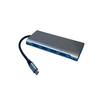 Station d'accueil USB 2.0 Type-C 11-en-1 multifonction compatible avec les smartphones, tablettes et lecteurs de cartes