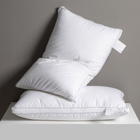 Oreillers de lit moelleux et doux pour hôtel 5 étoiles, antibactériens, lavables, à bords doubles, 100% polyester, OEM ODM