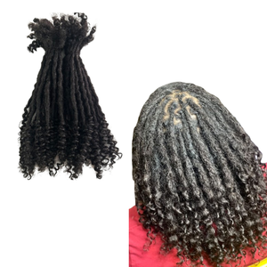 Cheveux Naturel Locks Naturels 100% mèches humaines vente en gros Belle <span class=keywords><strong>Curly</strong></span> Locs Extensions Dreadlocks flexibles - Product Image 1
