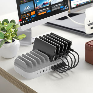 Station de charge <span class=keywords><strong>mobile</strong></span> rapide portative de 10 ports d'usb de type c de téléphone portable d'aéroport de dispositif multiple de CC pour le bureau - Product Image 5