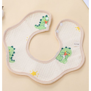 ผ้ากันเปื้อนกันน้ำลายลายกลีบดอกไม้ [ไดโนเสาร์ดาวระยิบระยับ]