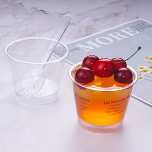Vasos desechables <span class=keywords><strong>de</strong></span> plástico con logotipo personalizado al por mayor, vasos <span class=keywords><strong>de</strong></span> chupito transparentes, zumo, comunión, helado, comida, postre, yogur, hechos <span class=keywords><strong>de</strong></span> material PS - Product Image 2