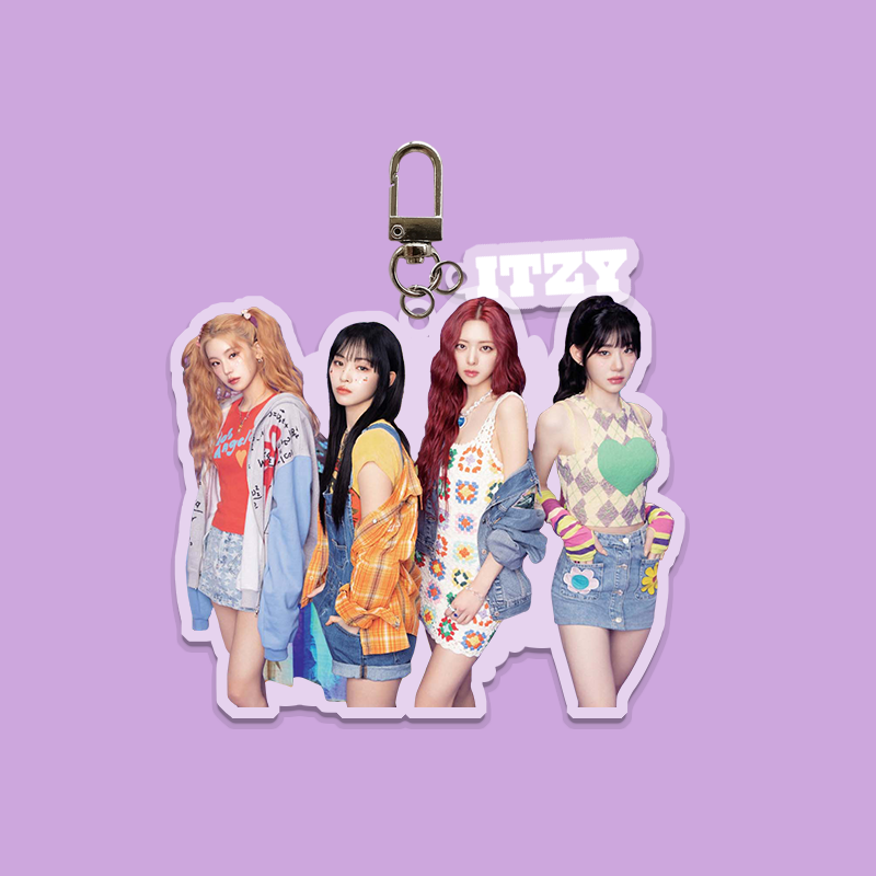 KPOP ITZY Algorhythm JAPAN Single HD Photo Print Acrylic Keyring