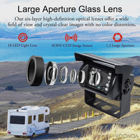 IPoster 7 pouces camion Quad View 4Ch DVR IPS moniteur étanche AI détection d'angle mort avec alarme rétroviseur 1080P caméras Kit