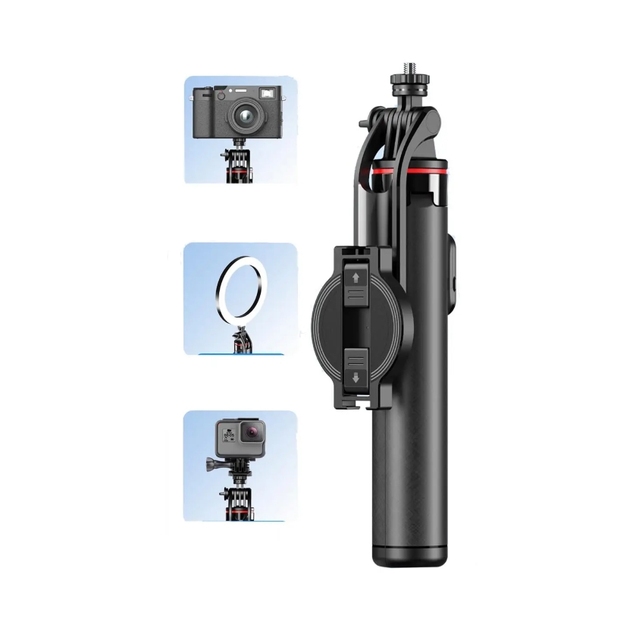 Magnetic Selfie Stick Clip CellPhone Mount Tripod  Mag Safe 360 Rotation Remote Control Selfie Stick Tripod Stand