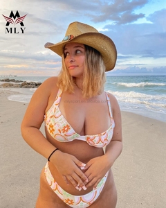 Logo personnalisé chaud Sexy maillot de bain femmes fleur imprimer Bikinis <span class=keywords><strong>2</strong></span> pièces Bikini maillots de bain vêtements de plage - Product Image 5