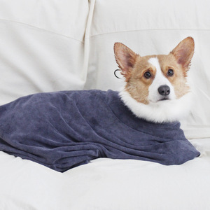 Dog Bath Bag Microfiber Quick Drying Absorbent Towel For <b>Pet</b> <b>Cleaning</b> And <b>Bathing</b> Blue Gray Orange - Product Image 3