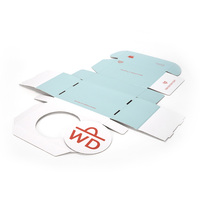 Boîte de papier ondulé cosmétique réutilisable de vêtements d'impression couleur échantillon gratuit boîtes d'expédition personnalisées avec emballage de logo