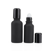 Flacons compte-gouttes en verre dépoli noir pour huiles essentielles, 10ml, 15ml, 20ml, 30ml, 50ml, 100ml