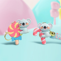 Porte-clés Koala en PVC pour Halloween, Pendentif Tendance Dessin Animé, Accessoire de Porte-clés Marque Jinpei, Ornement Décoratif pour la Vente en Gros