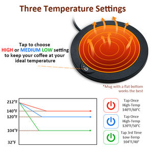 Akıllı 3-sıcaklık ayarı elektrikli içecek ısıtma plakası kupa ısıtıcı ofis ev paspaslar için otomatik kapanma kahve kupa ısıtıcı pedleri - Product Image 5
