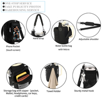 Sac magnétique personnalisé avec logo, résistant à l'eau, porte-bouteille, sac de transport avec sangle réglable, sac de sport portable