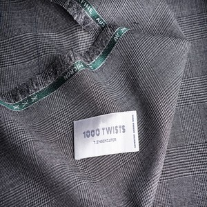 HARCHOY 100% <span class=keywords><strong>laine</strong></span> mérinos importée tissu torsadé solide 1000 torsades par mètre <span class=keywords><strong>Plaid</strong></span> tricoté bio 290 grammes veste de costume pour hommes - Product Image 4