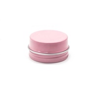 Pot rond en aluminium rose de 30 ml avec couvercle à vis, boîte en aluminium pour le stockage de crème pour les yeux