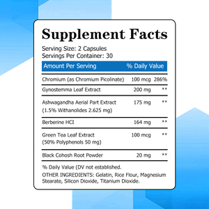 Custom Private Label Advanced <strong>Menopause</strong> <strong>Weight</strong> <strong>Loss</strong> Capsules for Women Supports Healthy <strong>Weight</strong> Management with Chromium - Product Image 2