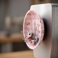 Support magnétique rose imprimé mignon de 4 pouces avec aimant puissant pour bureau, organisateur de couture, fournitures esthétiques de quilting, faible MOQ