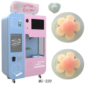 2023 Latest robot Automatic Coton Candy Vending Machine Popcorn Machine