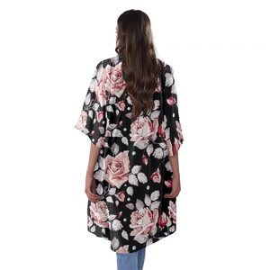 Vêtements d'extérieur pour femmes Cardigan coupe ample à manches moyennes châle de plage thème Halloween imprimé gothique motif fantôme de dessin animé - Product Image 4
