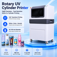 Impresora UV Rotativa Baysoon de 300 mm de Longitud Máxima de Impresión, Impresora de Cilindros de 360 Grados para Botellas, Regalos, Cosméticos, Vasos y Latas