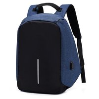 Interface USB 15.6 pouces sac pour ordinateur portable étanche Oxford court randonnée sac à dos fermeture éclair antivol pour les collégiens et lycéens