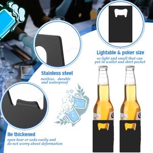 Ouvre-bouteilles en acier inoxydable ouvre-cartes en métal en vrac ouvre-bières pour garçons d'honneur ouvre-portefeuille pour les faveurs de demoiselle d'honneur de mariage - Product Image 4